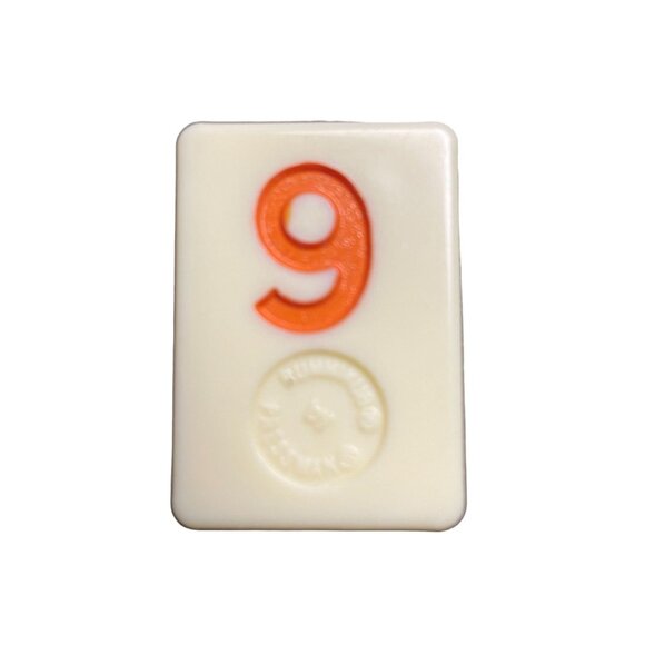 Pressman Rummikub Orange 9 Tile Original Replacement Game Piece Smooth Back u - Picture 1 of 2